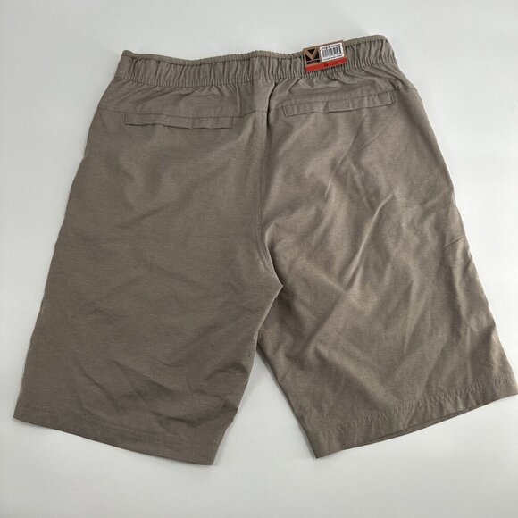 Voyager Men's Elastic Waist Shorts Size Medium Dark Khaki - Picture 2 of 5